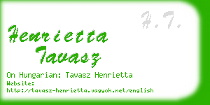 henrietta tavasz business card